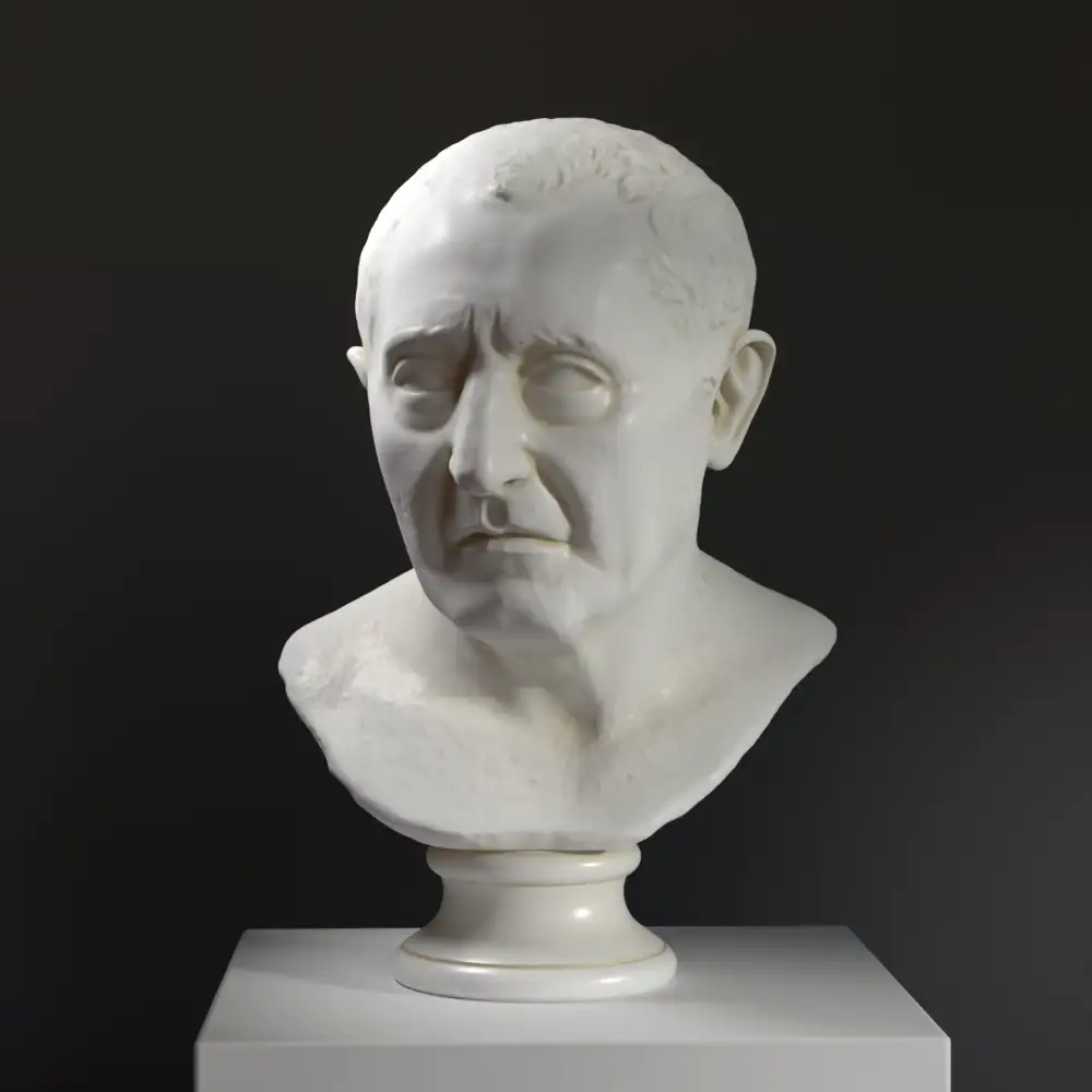 Büste von Cicero aus hochwertigem Harz mit Patina.