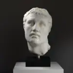 Detailreiche Büste eines männlichen hellenistischen Prinzen.