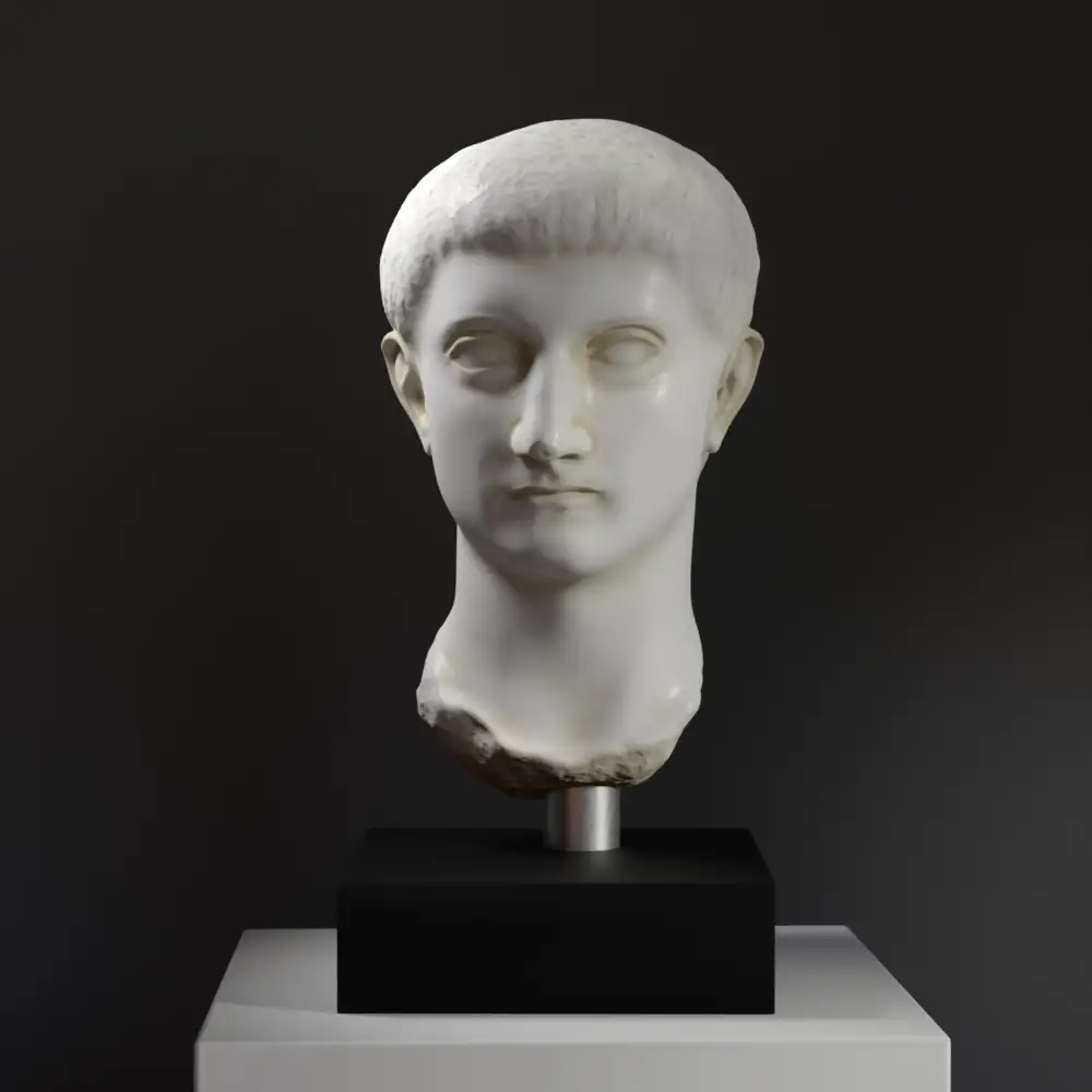 Büste von Drusus Minor, detailreiche Replik aus hochwertigem Harz.