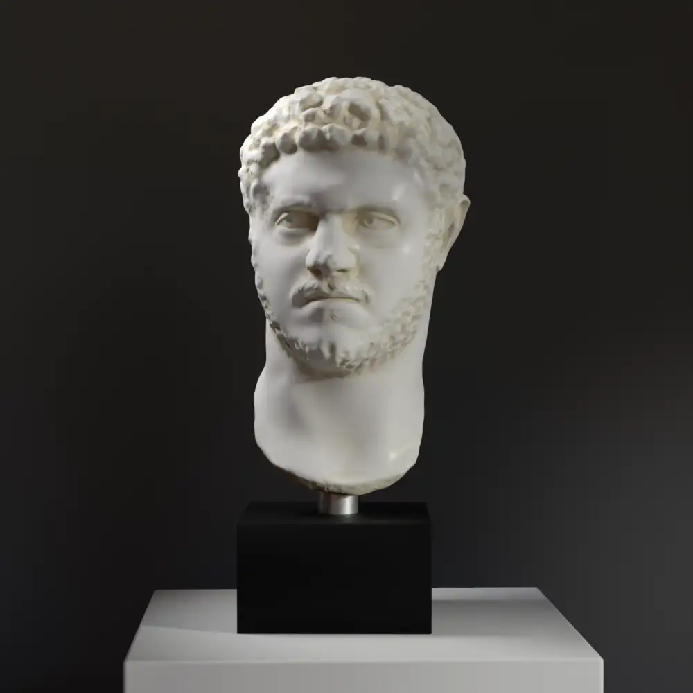 Büste von Caracalla, eine exquisite Skulptur aus hochwertigem Harz.