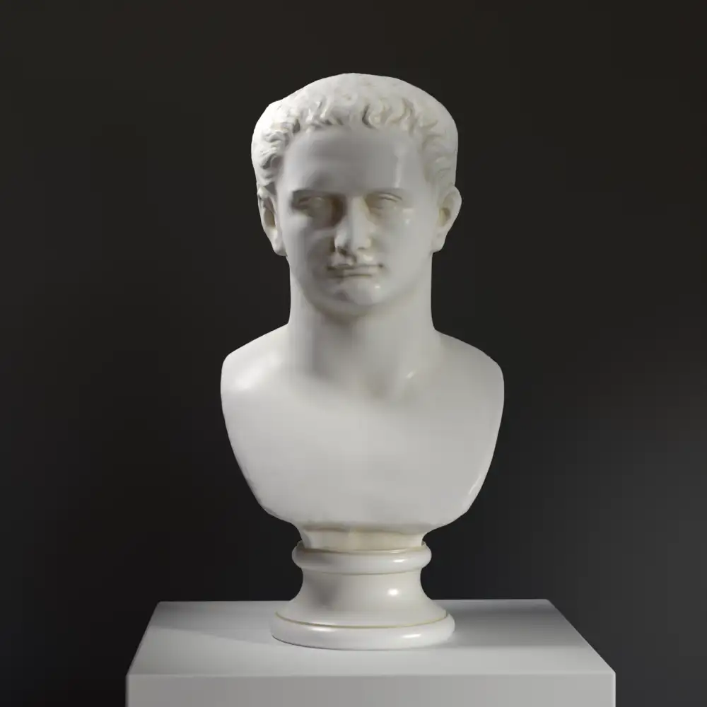 Büste des Kaisers Domitian aus hochwertigem Harz.