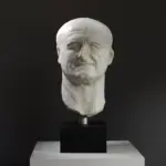 Büste von Vespasian 2 aus hochwertigem Harz mit Marmor- und Bronze-Patina.