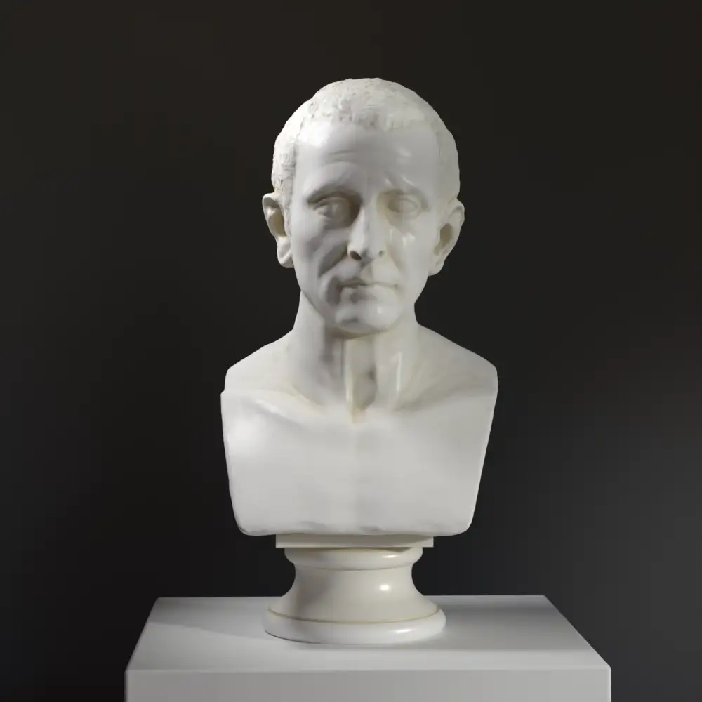 Büste von Julius Caesar, eine exquisite Replik römischer Kunst.