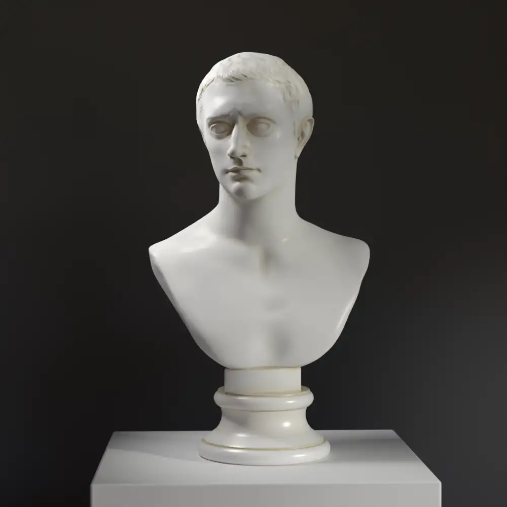 Büste von Germanicus, eine detailreiche Replik aus hochwertigem Harz.