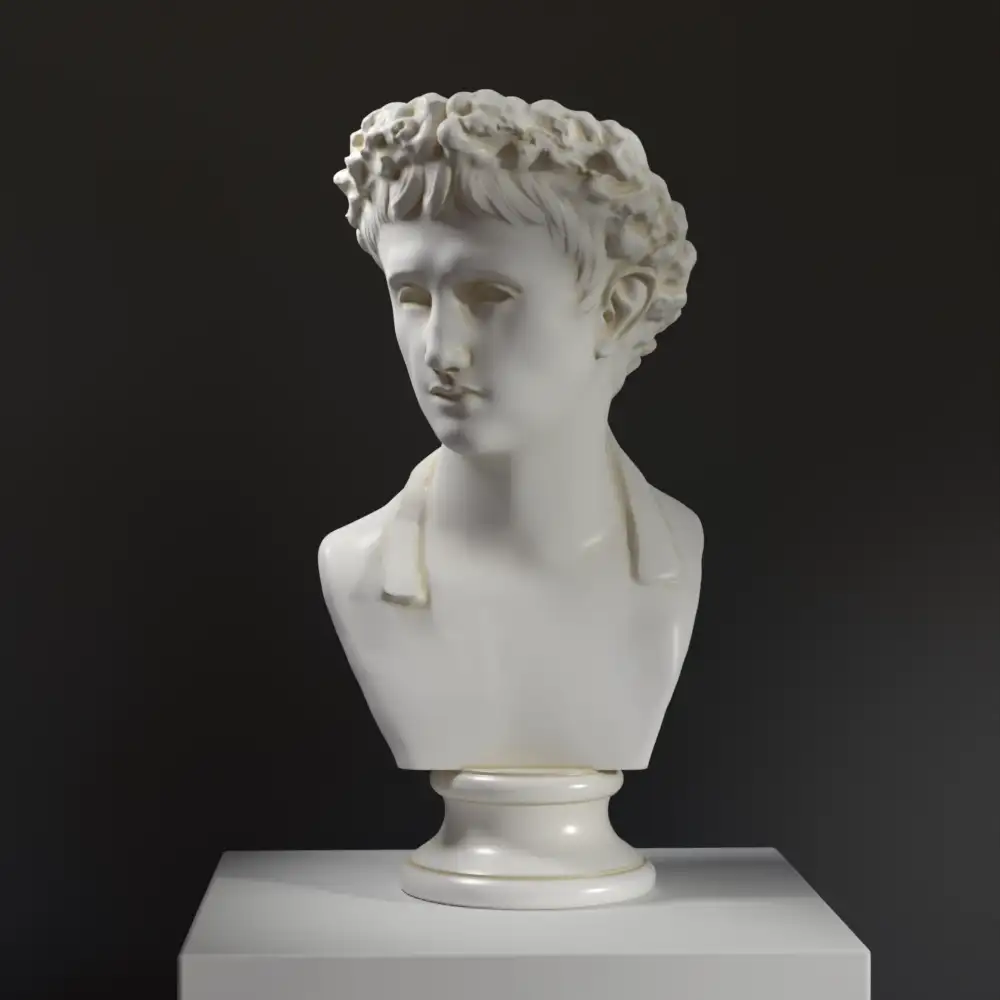 Detailreiche Büste von Augustus, dem ersten Kaiser des Römischen Reiches.