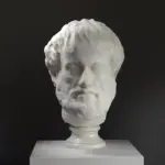 Büste von Aristoteles in hochwertiger Ausführung mit Marmor- und Bronze-Patina.