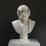Büste von Homer, eine exquisite Replik des griechischen Dichters.