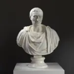Büste eines männlichen Porträts, inspiriert von der antiken Büste Caesar.