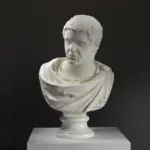 Marmorkopf des Kaisers Caracalla, eine exquisite Skulptur.