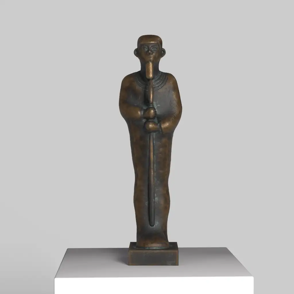 Escultura de un Ptah Egipcio, dios de los artesanos y arquitectos.