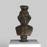 Busto de Alejandro Magno en resina de alta calidad.