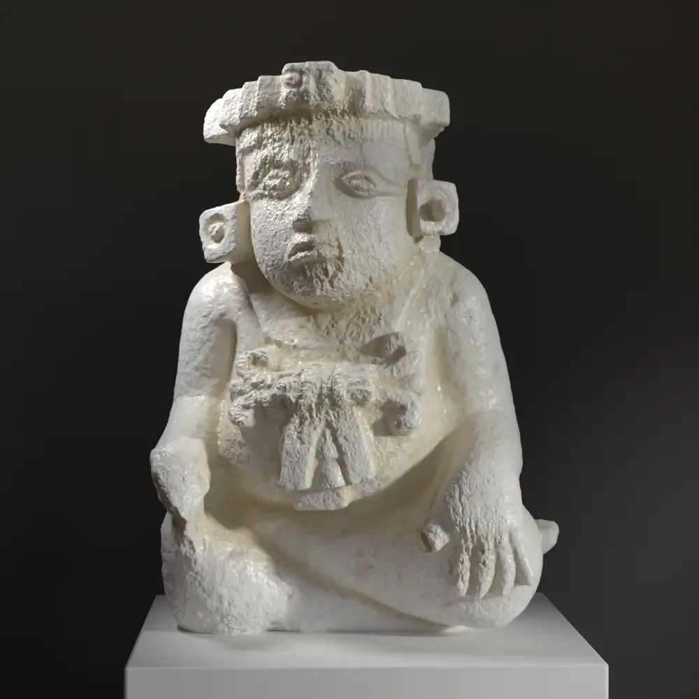 Escultura del Personaje de Ek Balam 1 en resina de alta calidad.