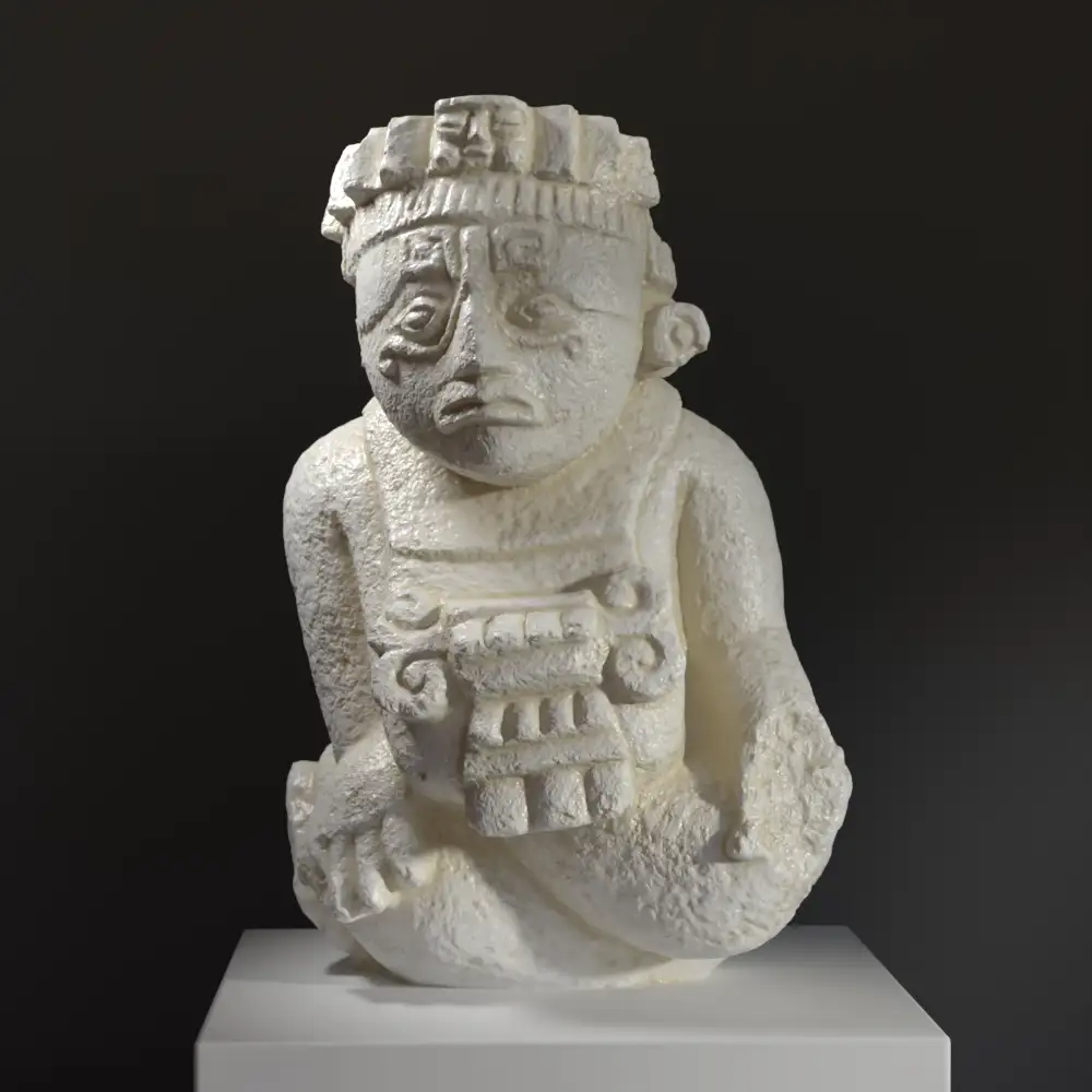 Escultura del Personaje de Ek Balam 2 en resina de alta calidad.