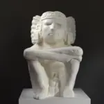 Escultura de la Figura Sentada de Xiuhtecuhtli en el Museo Británico de Londres
