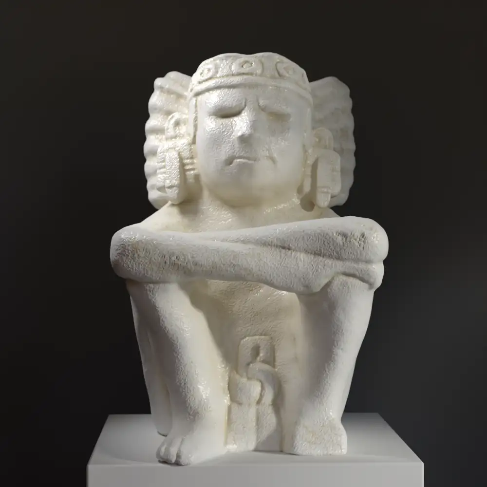 Escultura de la Figura Sentada de Xiuhtecuhtli en el Museo Británico de Londres