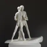 Escultura de Solidaridad, réplica de Georges Minne.
