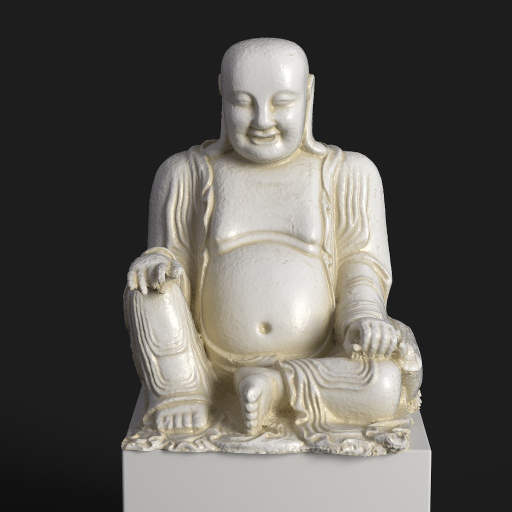 Escultura de Budai en el Museo Real de Ontario, representando al Buda Risueño.