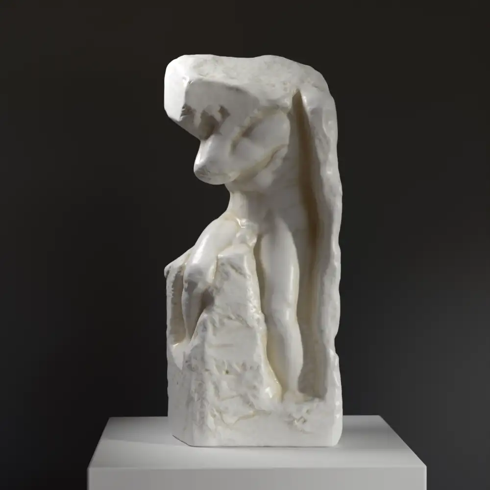 Escultura Inacabada de un Prisionero para el Papa Julio II, réplica detallada.