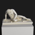 Escultura del Galatiano Moribundo, mostrando un guerrero celta herido.