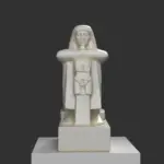 Estatua del Sumo Sacerdote Ry de Amón en resina con pátina de mármol y bronce.