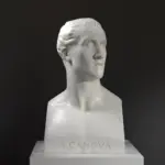 Busto de A Canova en los Jardines de Borghese, Italia