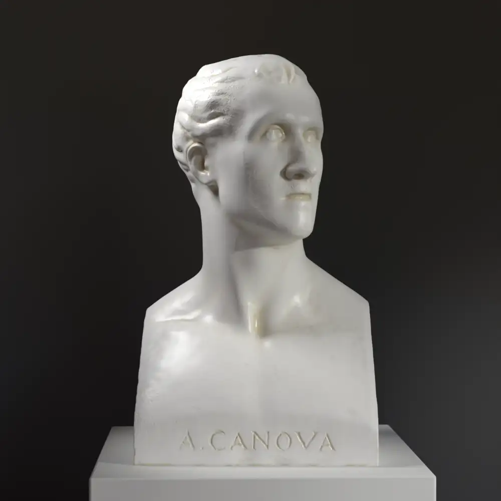 Busto de A Canova en los Jardines de Borghese, Italia