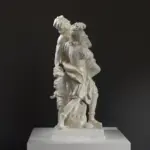 Escultura de Eneas y Anquises, mostrando a Eneas llevando a su padre Anquises.