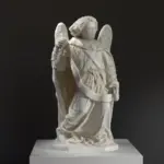 Escultura del Ángel sosteniendo un Filacteria en el Musée des Beaux-Arts de Lyon