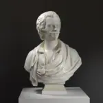 Busto de Antoon Van Dyck en resina con detalles intrincados.