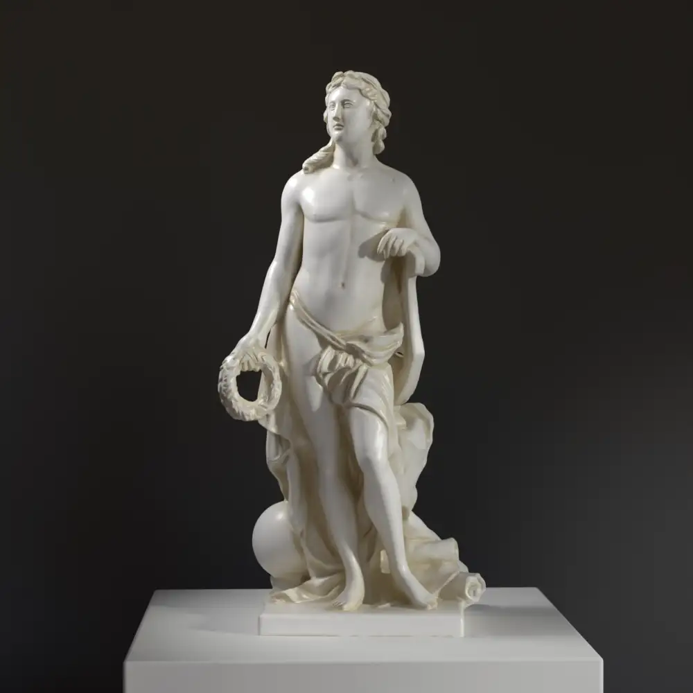 Escultura de Apolo o los Bellos Artes en el Louvre de París