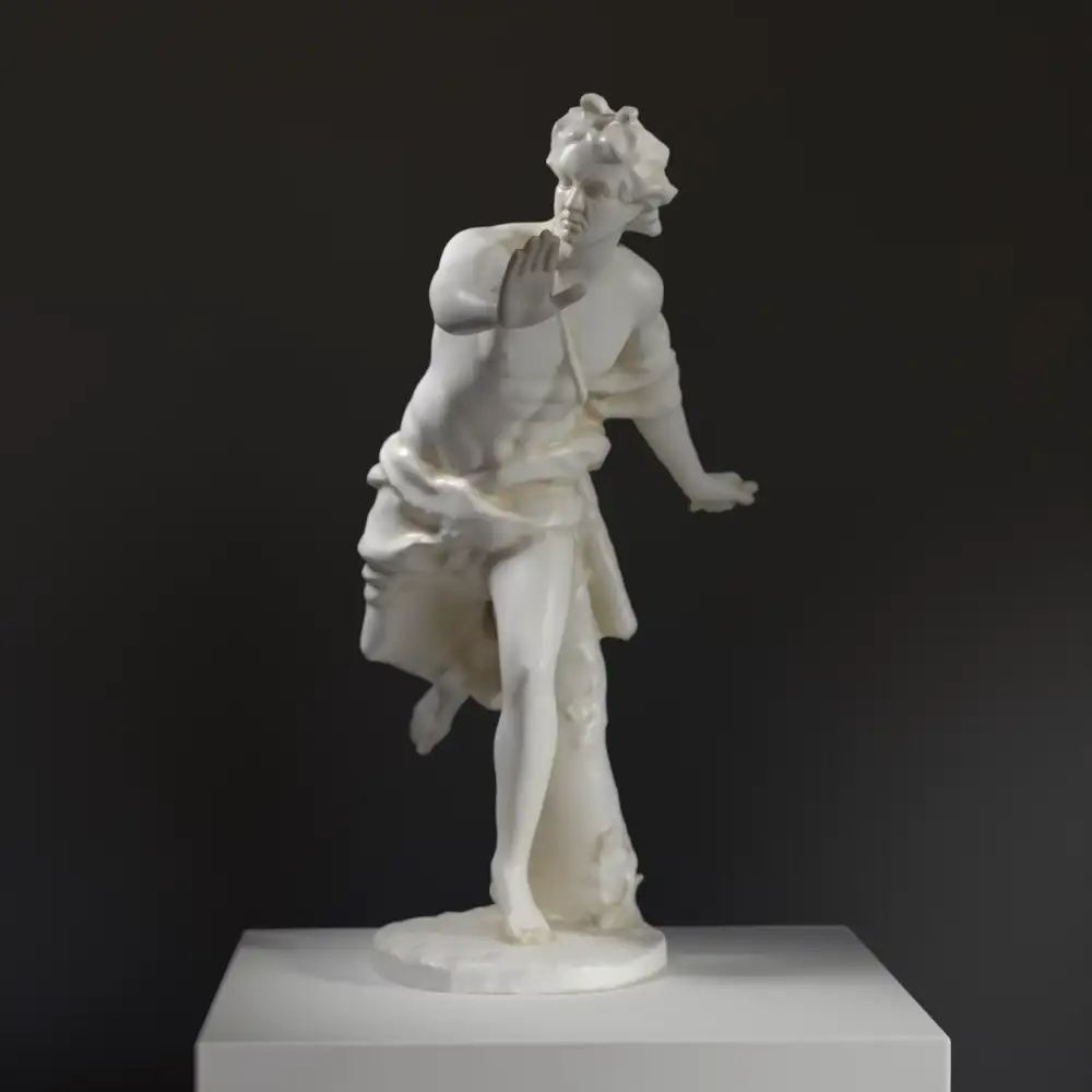Escultura de Apolo persiguiendo a Dafne en resina.
