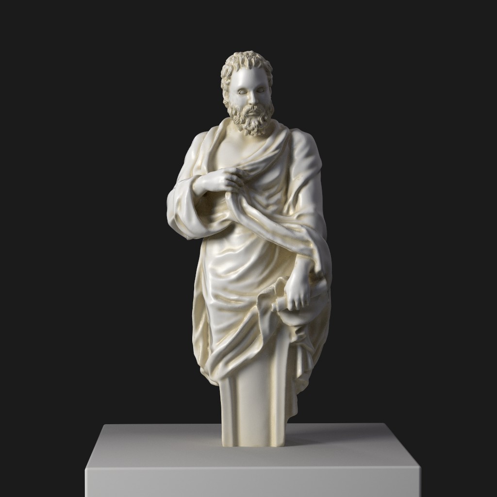 Escultura de Isócrates en el Palacio de Versalles, Francia.