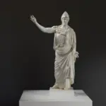 Escultura de Atenea de Velletri en el Louvre de París, réplica en resina de alta calidad.