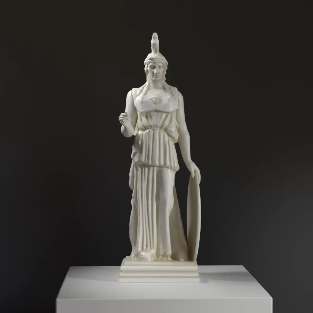 Escultura de Atenea Partenos en resina de alta calidad.