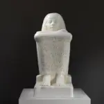 Escultura de la Estatua de Bloque de Amenhotep en resina de alta calidad.