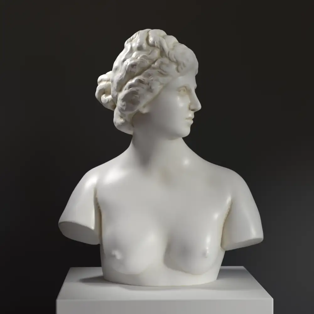 Busto de la Venus de Medici en resina con acabado de pátina.