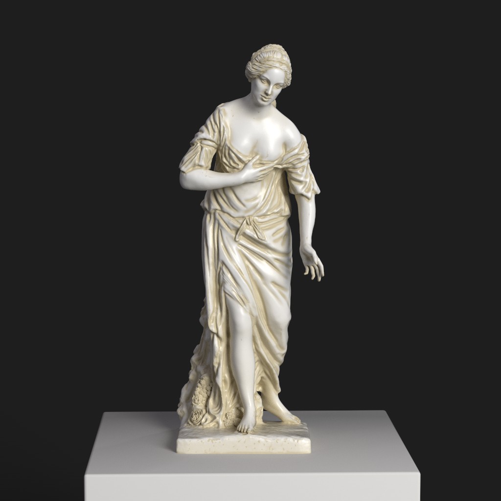 Escultura de Madame de Pompadour en El Louvre de París, mostrando su gracia y encanto.