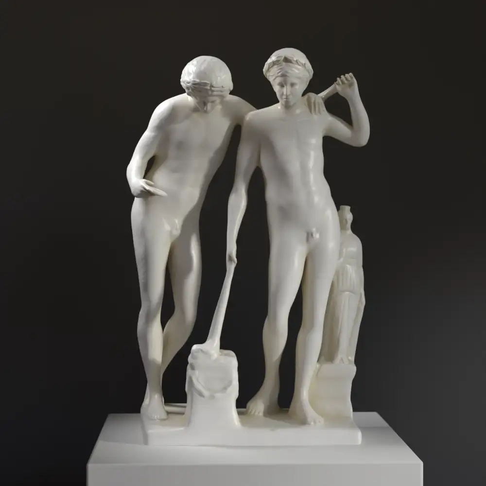 Escultura de Cástor y Pólux en el Museo Estatal del Hermitage de San Petersburgo