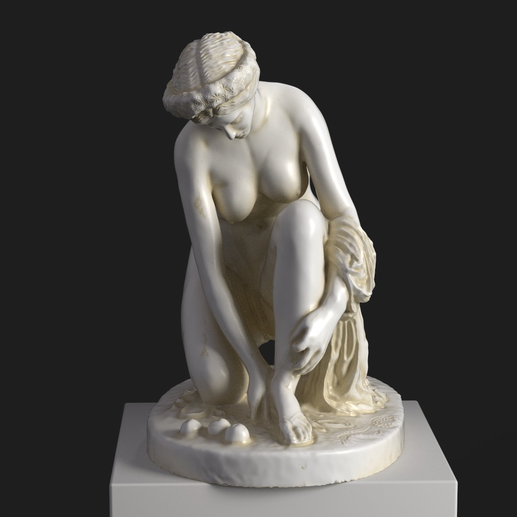 Escultura de Artemisa en El Louvre de París, réplica detallada en resina.