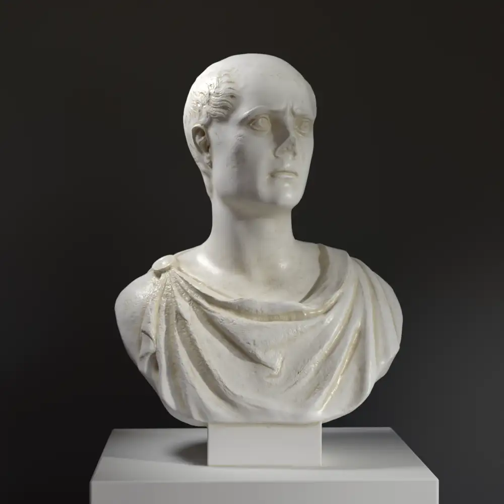 Busto de Cicerón en el Louvre de París, réplica en resina.