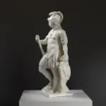 Escultura de Cosimo I como Augusto en resina de alta calidad.