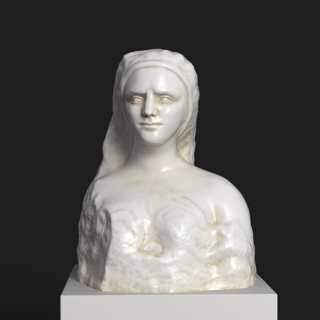 Busto de Pallas de Antoine Bourdelle, escultura clásica en resina.