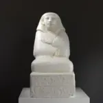 Busto de la Figura Egipcia del Escriba Nekht-Ankh con detalles intrincados.
