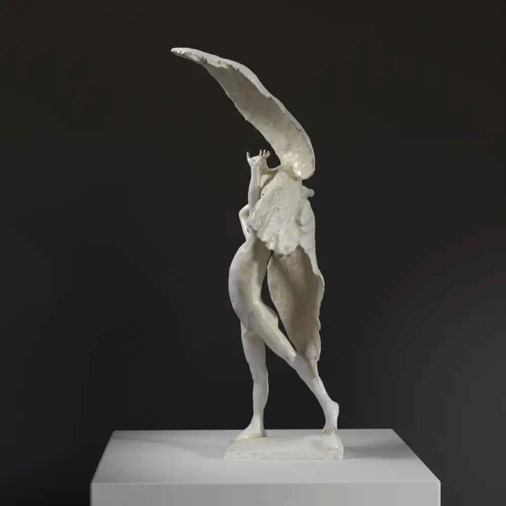 Escultura de la Primera Victoria de Aníbal, mostrando a Aníbal sosteniendo un águila.