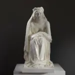 Escultura del Monumento Funerario al Conde Giovan Francesco Mastiani Brunacci en resina con acabado de mármol y bronce.