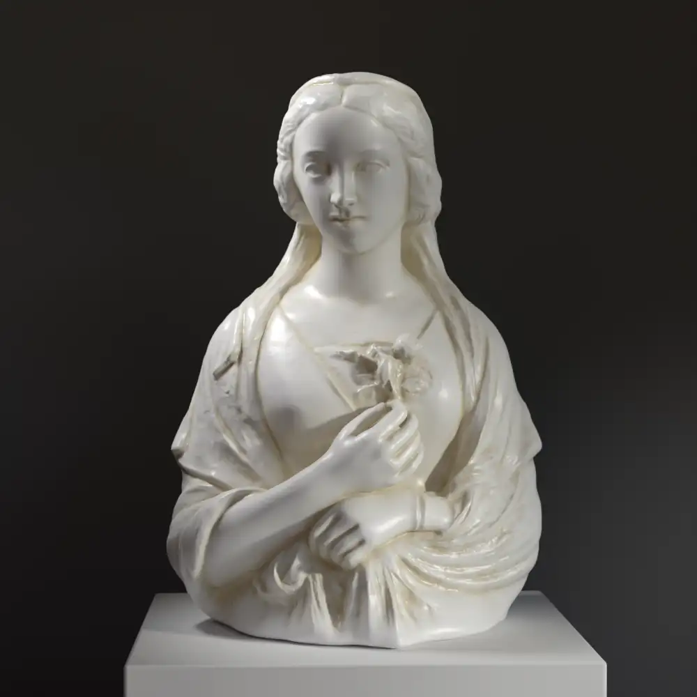 Busto de Giovanne Donna, réplica de escultura clásica en resina.