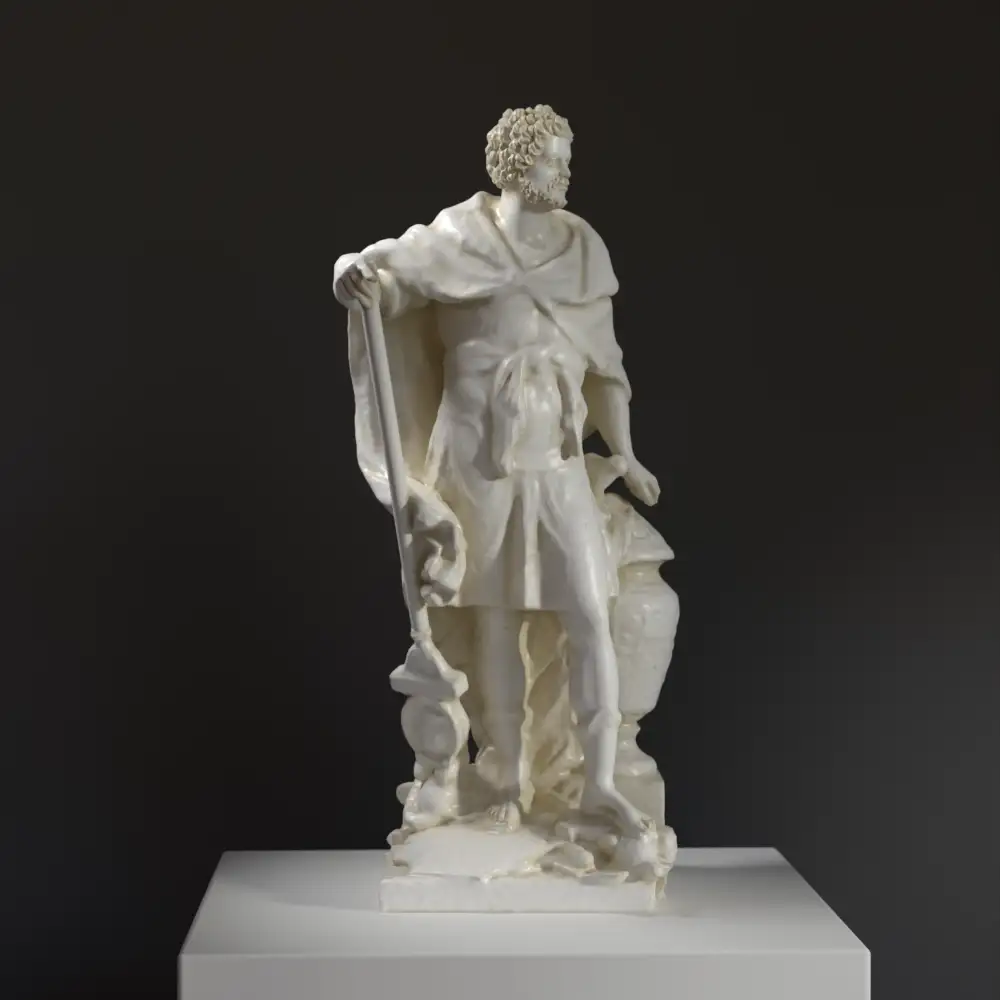 Escultura de Aníbal 2, una representación del general cartaginés con detalles intrincados.