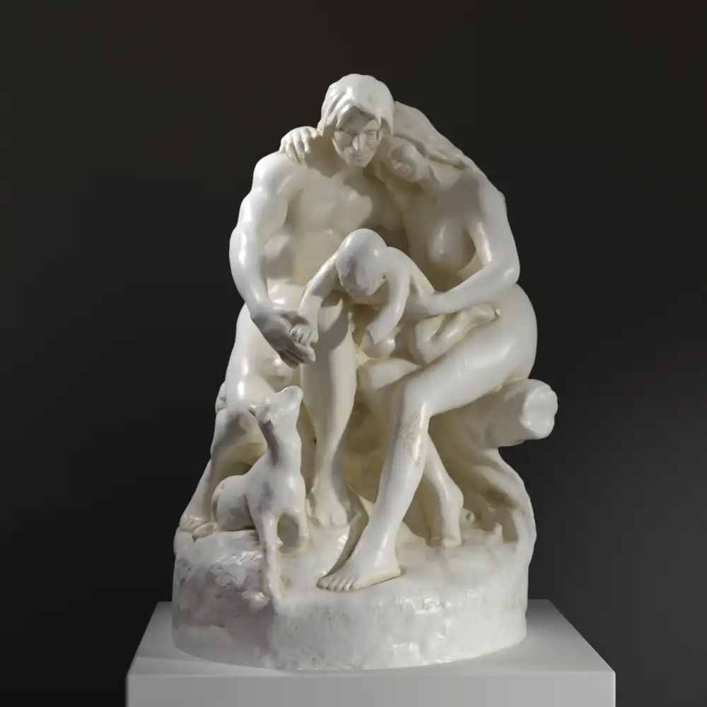 Escultura de las Alegrías de la Familia en el Jardín de Luxemburgo de París