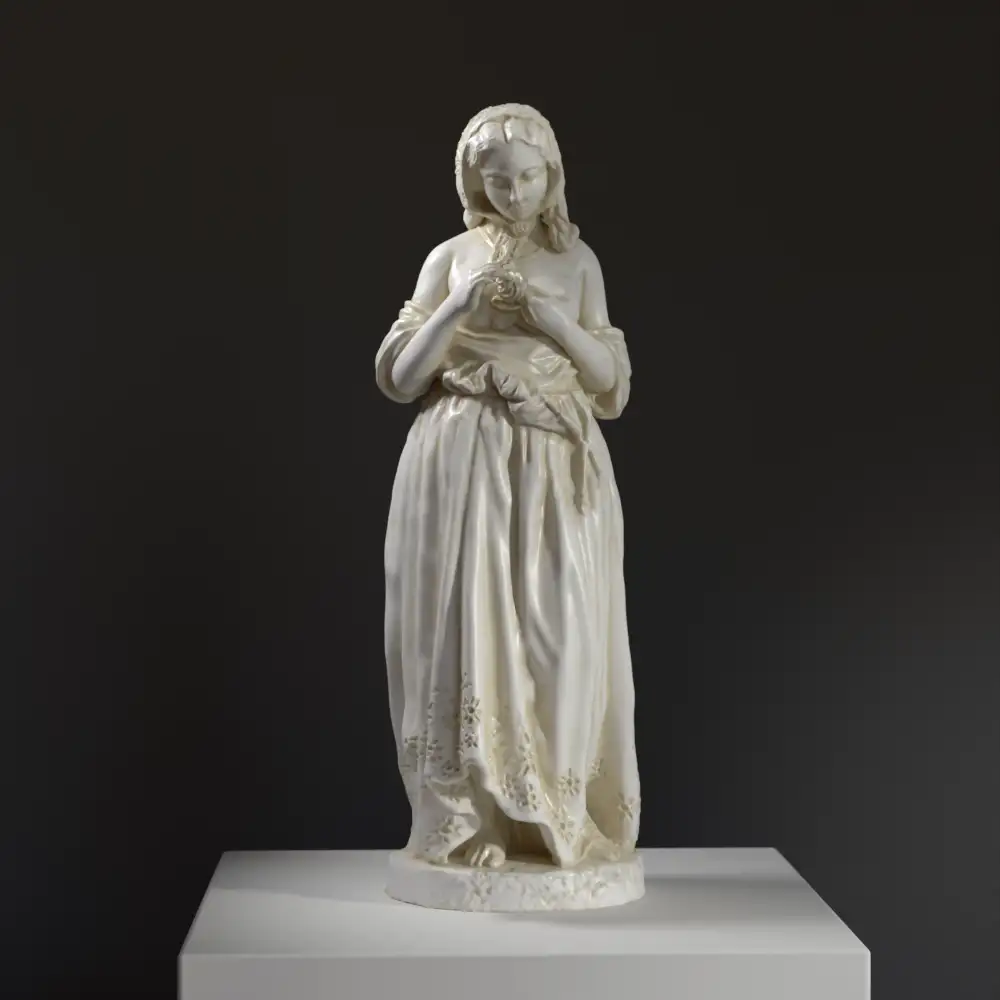 Escultura de La Margherita del Goethe en resina con acabado de pátina.