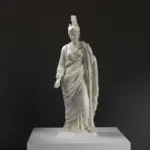 Escultura de Minerva, diosa romana de la sabiduría y la guerra.